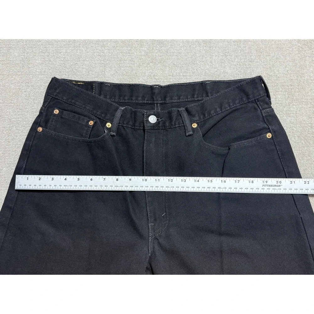 Levis 550 Jeans Mens 38x30 Black Relaxed Tapered Fit Zip Fly‎ Denim Pants Casual
